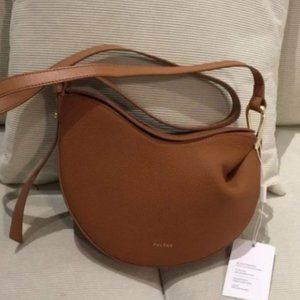 Polene Tonca TEXTURED Crossbody Bag Shoulder Bag in Camel.